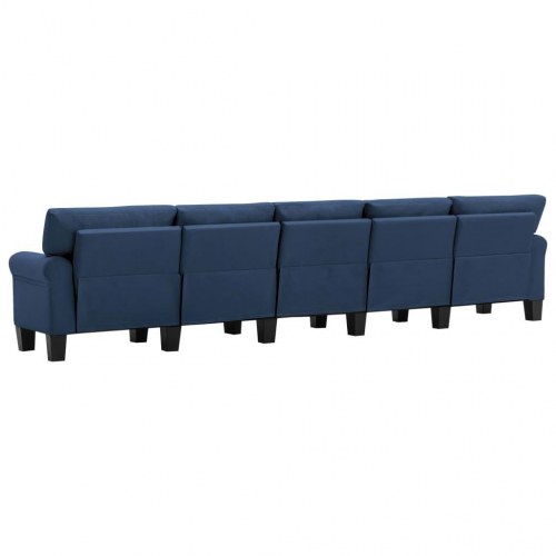 5-personers sofa stof blå