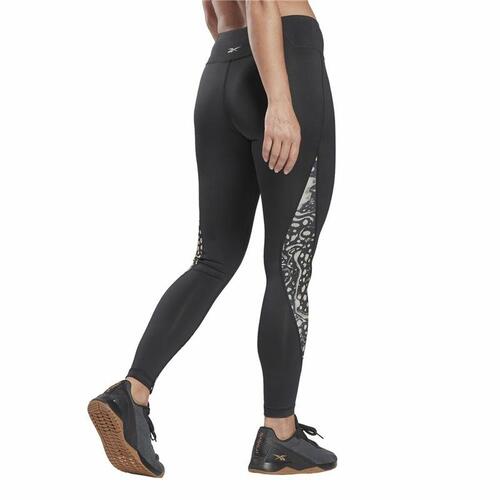 Sport leggings til kvinder Reebok Sort XS
