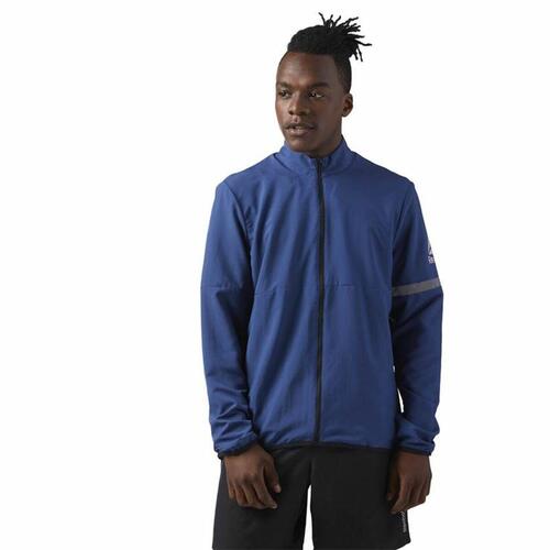 Sportsjakke til Mænd Reebok Run Woven Mørkeblå S