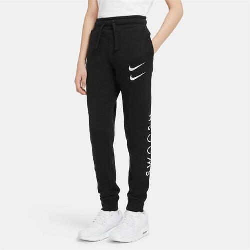 Sportssko til Børn Nike Swoosh Sort 8-10 år
