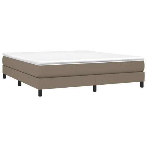 Boxspring sengeramme 180x200 cm - stof i gråbrun