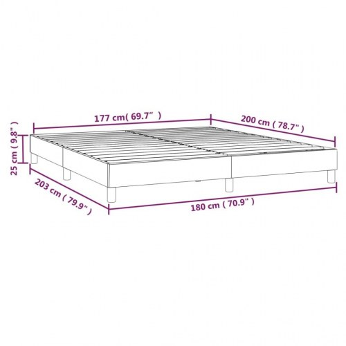 Boxspring sengeramme 180x200 cm - stof i gråbrun