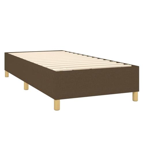 Sengeramme uden madras Mørkebrun 80x200 cm Stof