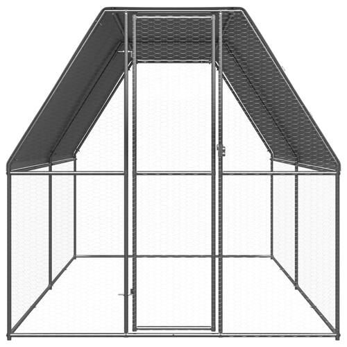Hønsegård 2x4x2 m galvaniseret stål