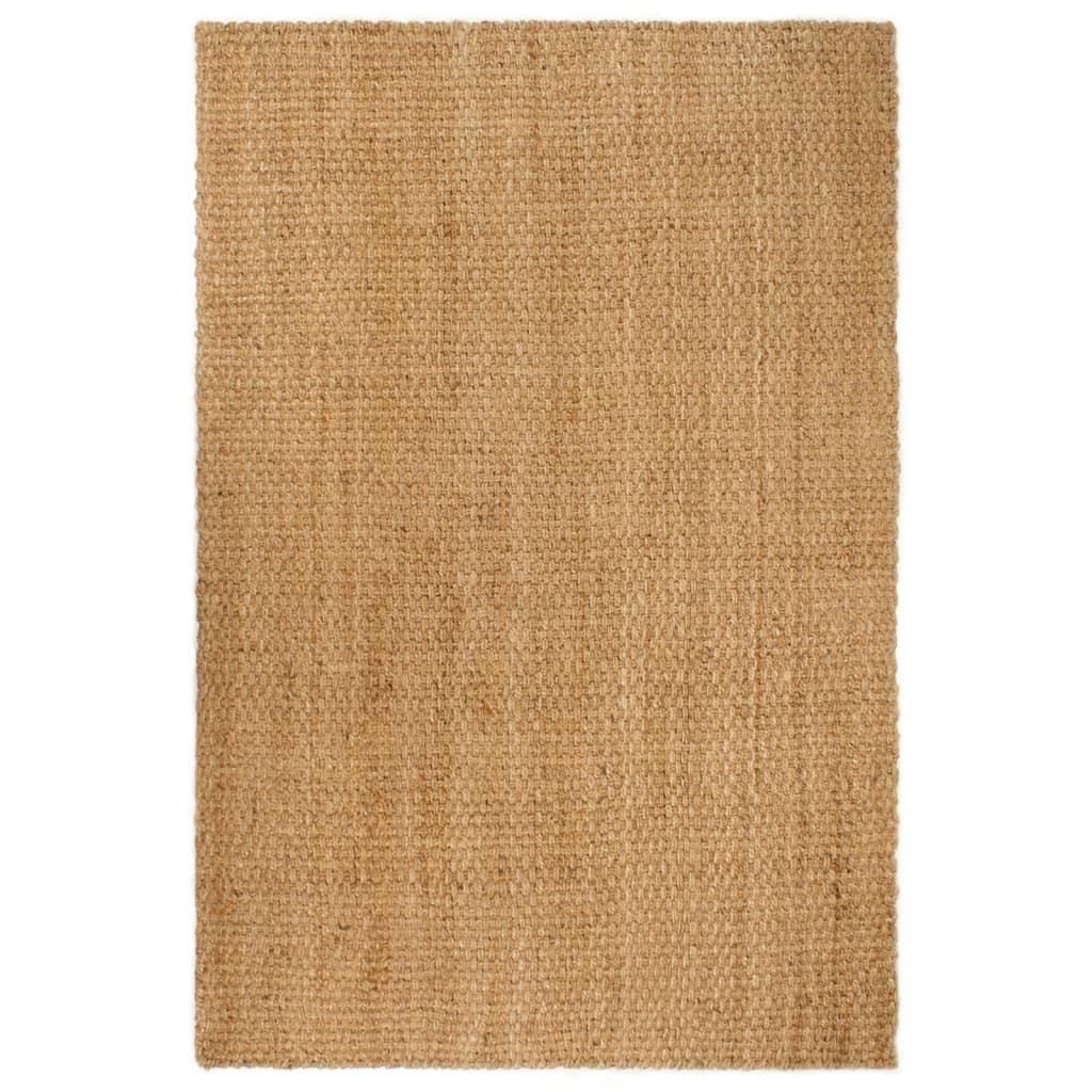 Gulvtæppe 200x300 cm rektangulært jute naturfarvet