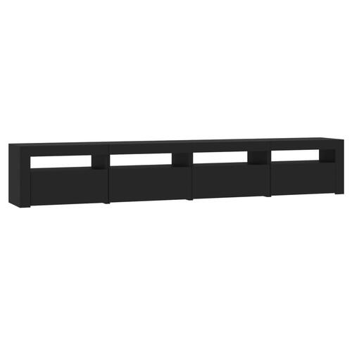 Tv-skab med LED-lys 240x35x40 cm sort