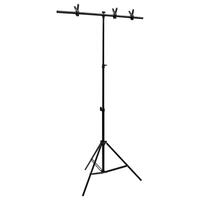 T-formet baggrundsstativ 91x60x(70-200) cm sort