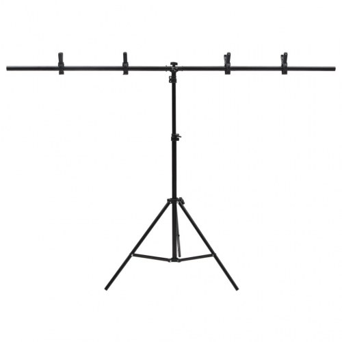 T-formet baggrundsstativ 151x60x(70-200) cm sort