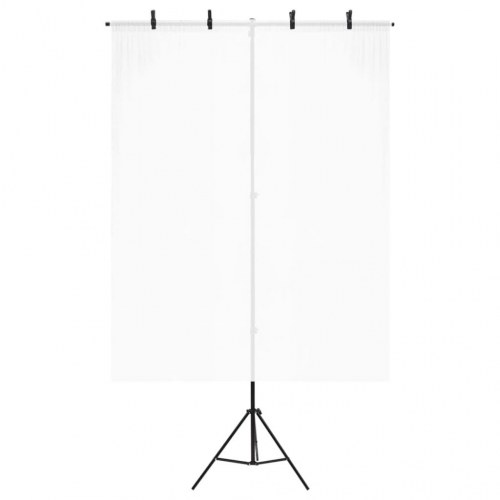 T-formet baggrundsstativ 151x60x(70-200) cm sort