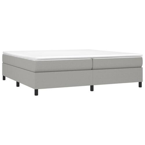 Sengeramme uden madras 200x200 cm stof lysegrå