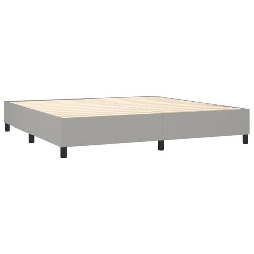 Sengeramme uden madras 200x200 cm stof lysegrå