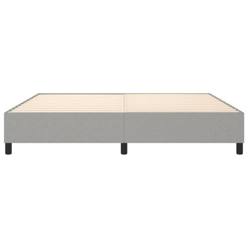 Sengeramme uden madras 200x200 cm stof lysegrå
