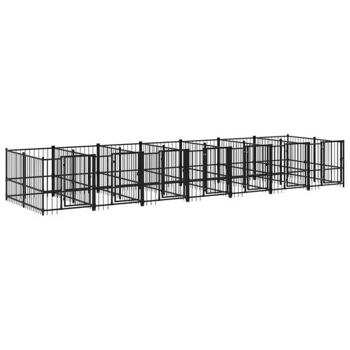 Udendørs hundegård 13,14 m² stål