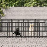 Udendørs hundegård 13,14 m² stål