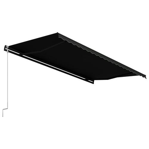 Foldemarkise automatisk betjening 500 x 300 cm antracitgrå