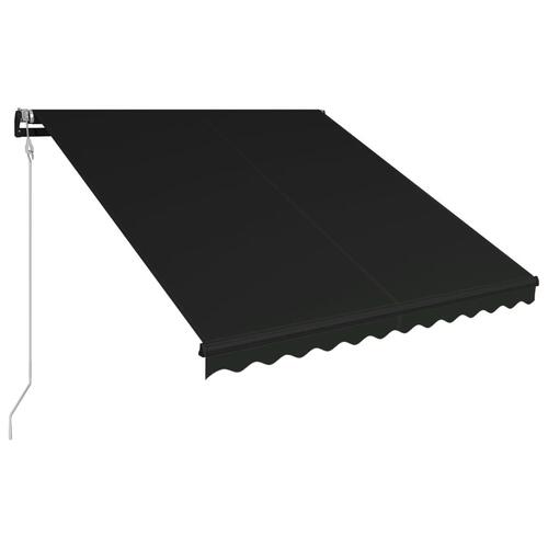 Foldemarkise med vindsensor og LED 300 x 250 cm antracitgrå