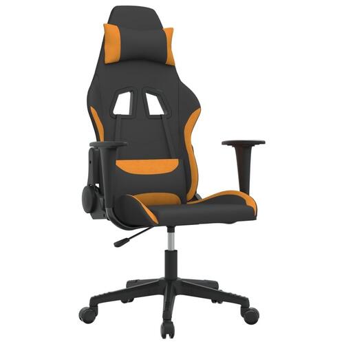 Gamingstol stof sort og orange
