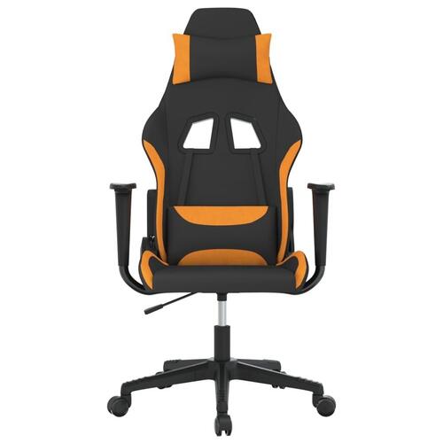 Gamingstol stof sort og orange