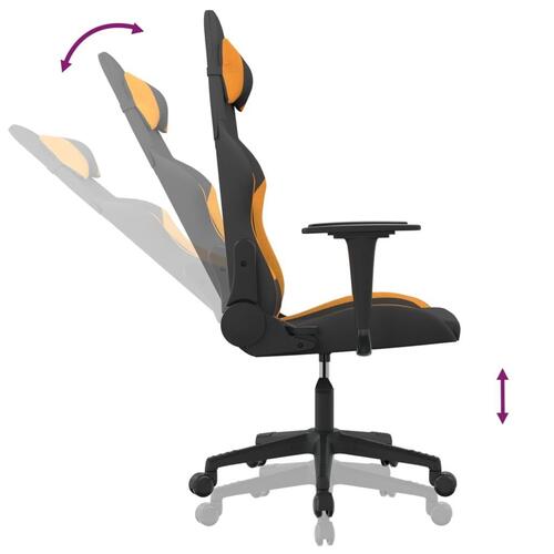 Gamingstol stof sort og orange