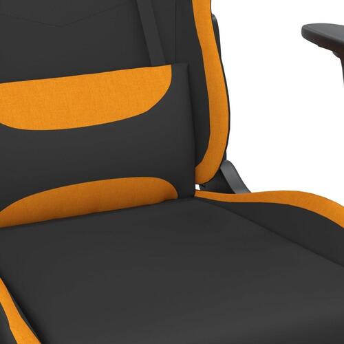 Gamingstol stof sort og orange