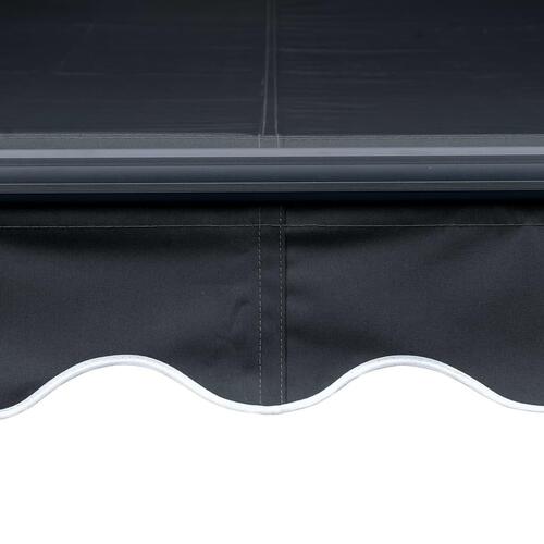 Foldemarkise med vindsensor og LED 300 x 250 cm antracitgrå