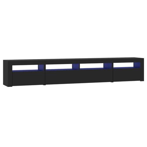 Tv-skab med LED-lys 240x35x40 cm sort