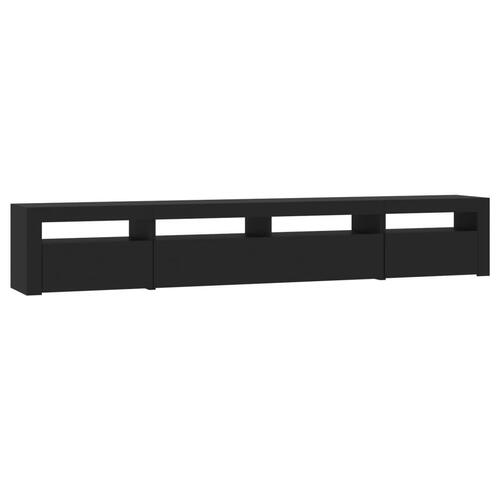 Tv-skab med LED-lys 240x35x40 cm sort