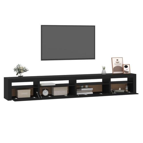 Tv-skab med LED-lys 270x35x40 cm sort
