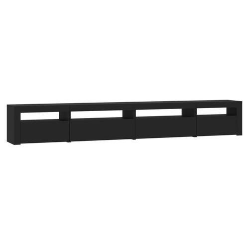 Tv-skab med LED-lys 270x35x40 cm sort