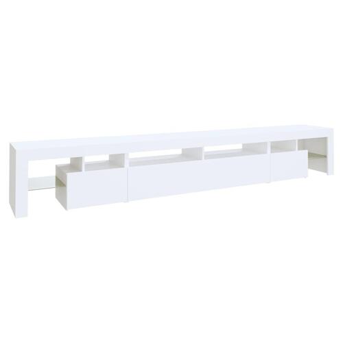 Tv-skab med LED-lys 260x36,5x40 cm hvid