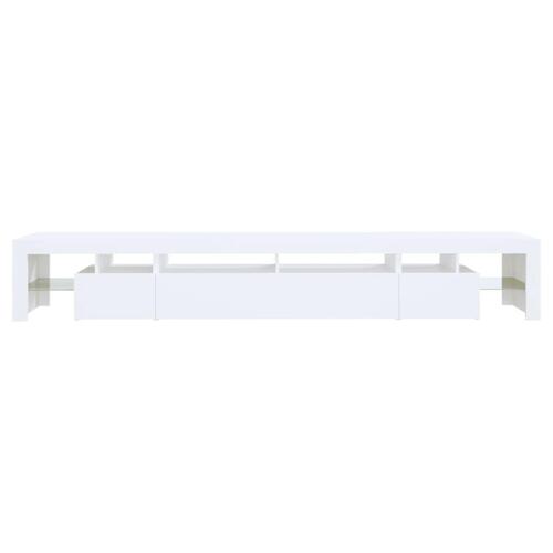 Tv-skab med LED-lys 260x36,5x40 cm hvid