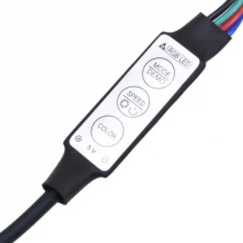 Tv-skab med LED-lys 260x36,5x40 cm hvid