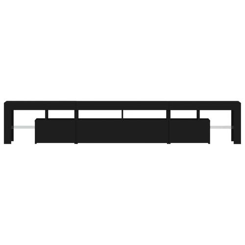 Tv-skab med LED-lys 230x36,5x40 cm sort