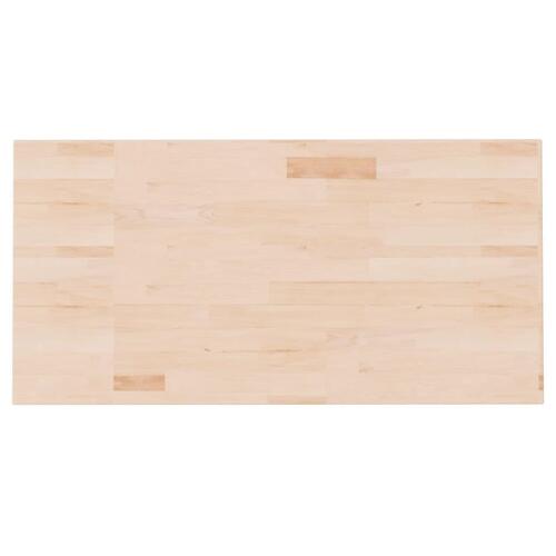 Bordplade til badeværelse 100x50x1,5 cm ubehandlet massivt eg