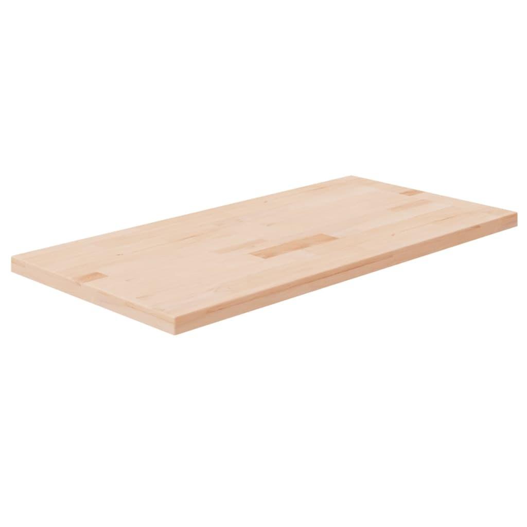 Bordplade til badeværelse 80x40x2,5 cm massivt træ ubehandlet