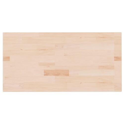 Bordplade til badeværelse 80x40x2,5 cm massivt træ ubehandlet