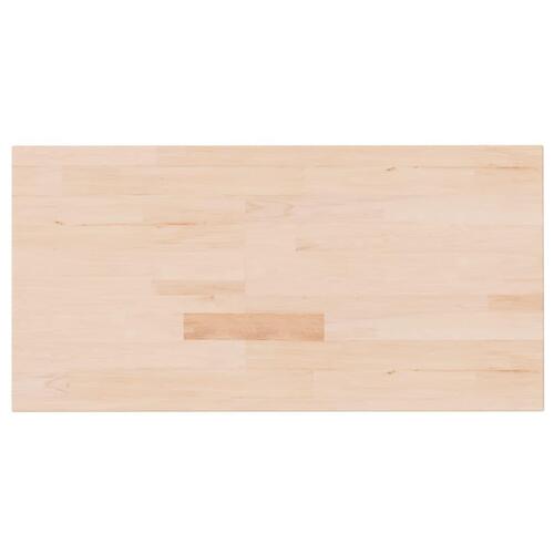 Bordplade til badeværelse 100x50x2,5 cm ubehandlet massivt eg