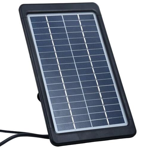 Markise med vindsensor og LED 300x250 cm blå og hvid