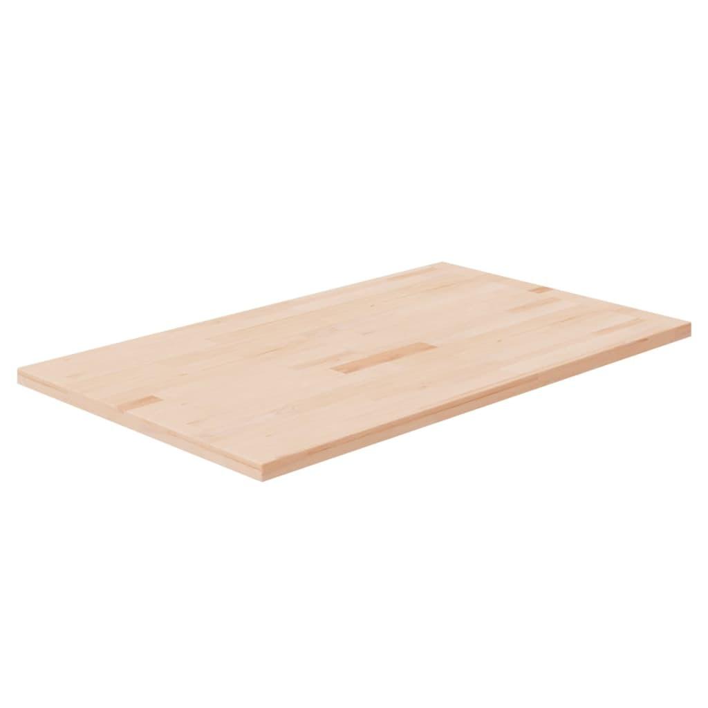 Bordplade til badeværelse 100x60x2,5 cm ubehandlet massivt eg
