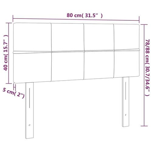 Sengegavl 80x5x78/88 cm stof sort