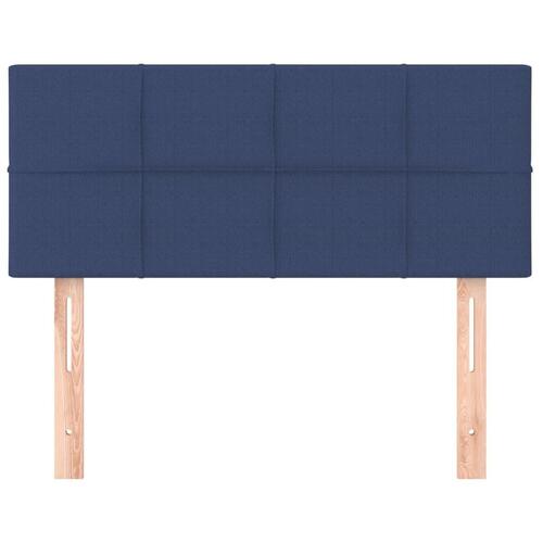 Sengegavl 90x5x78/88 cm stof blå