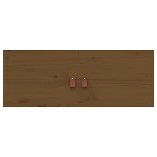Vægskab 80x30x30 cm massivt fyrretræ gyldenbrun