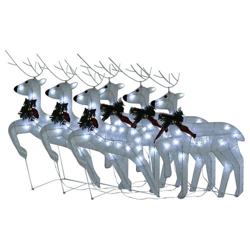Julerensdyr 6 stk. 120 LED'er hvid