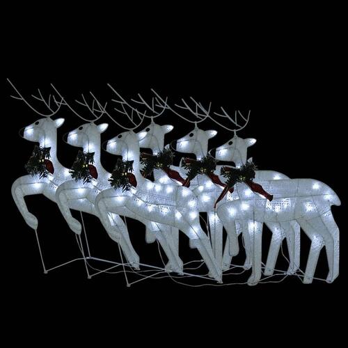 Julerensdyr 6 stk. 120 LED'er hvid