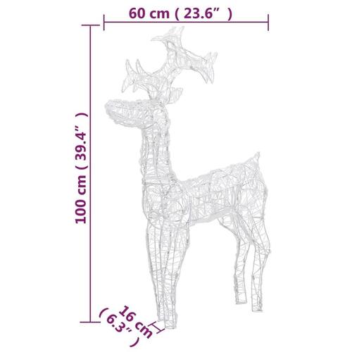 Julerensdyr 2 stk. 60x16x100 cm akryl