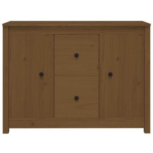Skænk 100x35x74 cm massivt fyrretræ gyldenbrun
