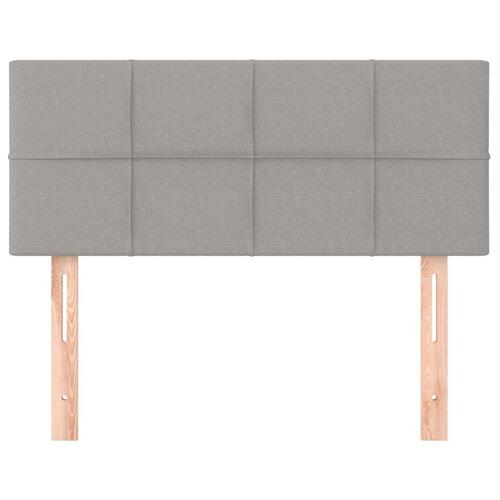 Sengegavl 80x5x78/88 cm stof lysegrå