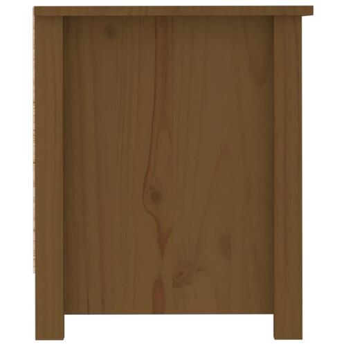 Skoreol 110x34x45 cm massivt fyrretræ gyldenbrun