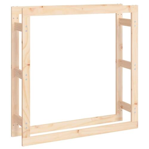 Brændestativ 100x25x100 cm massivt fyrretræ