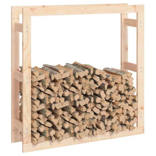 Brændestativ 100x25x100 cm massivt fyrretræ
